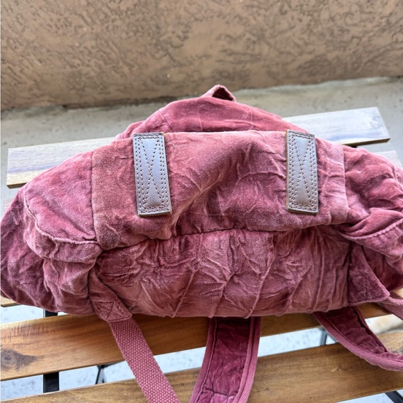 Free People Malta Velvet Backpack Sepia Rose - Picture 5 of 8